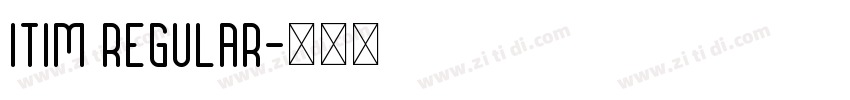 itim regular字体转换